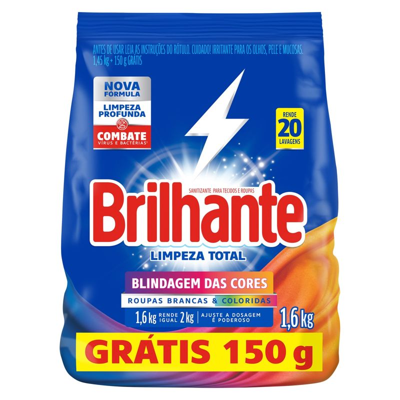 Sabao-em-po-brilhante-limpeza-total-cartucho-gratis-150g-sache-L1-6P1-45KG