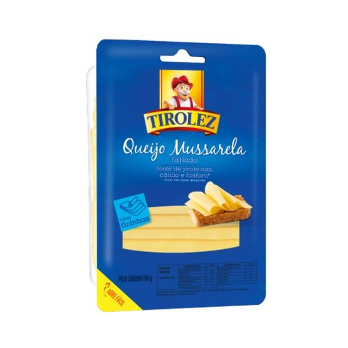 Queijo Mussarela Tirolez Fatiado 150G