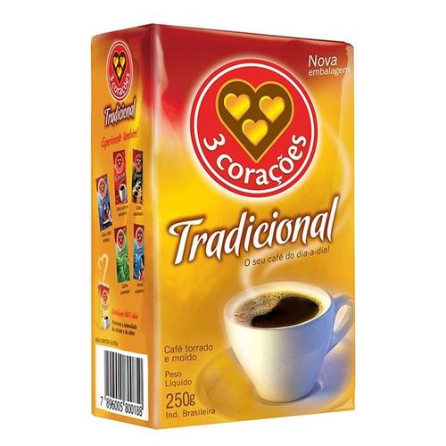 Cafe 3 Coracoes Tradicional Vacuo 250G