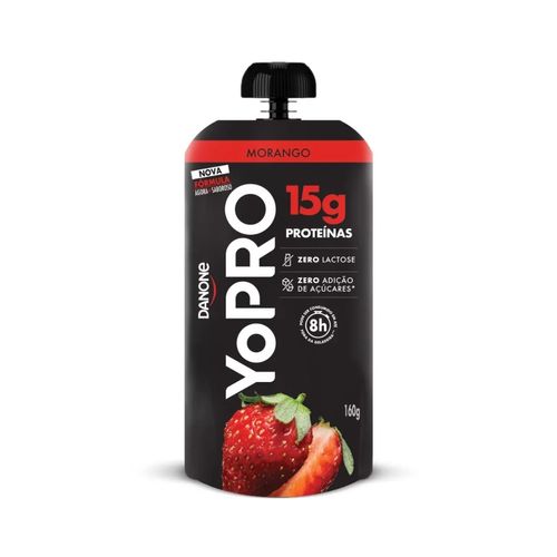 Bebida Liquida Yopro Morango Pouch 160G