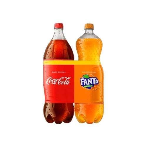 Refrigerante Coca Cola+Fanta Laranja Pet 2X2L