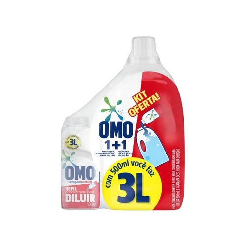 Lava Roupas Omo Liquido P.Cuidado+Recip.3L 500ML