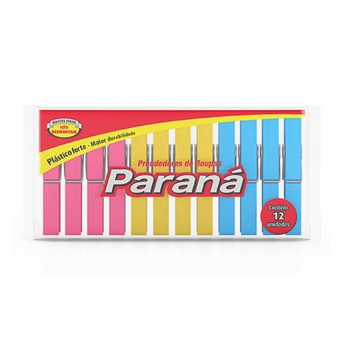 Prendedor De Roupa Parana Plastico Cabo Emb. C/12
