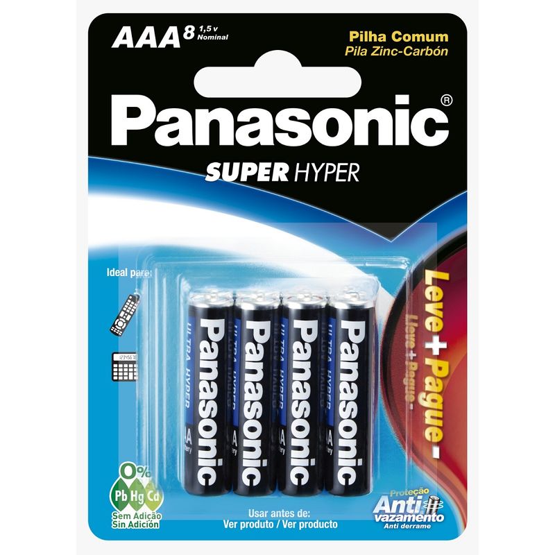 PILHA-PANASONIC-ZINCO-PEQUENA-AAA-C-8