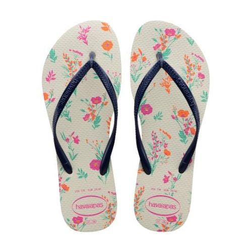 Sandalia Havaianas Slim Romance branco/marinho 39/40 PAR