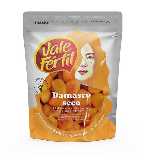Damasco Seco Vale Fertil Sem Semente Sache 80G