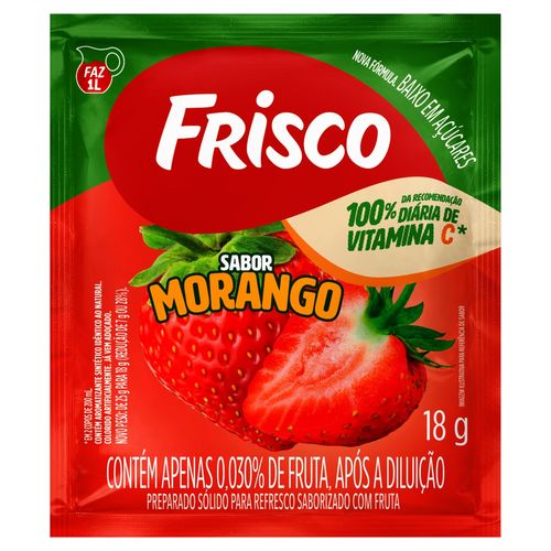 Refresco Em Po Frisco Morango 18G
