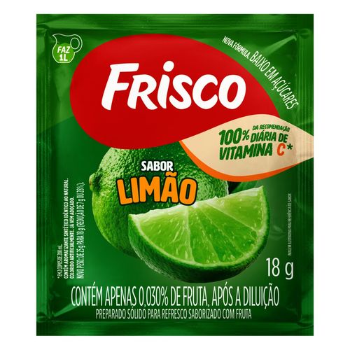 Refresco Em Po Frisco Limao 18G