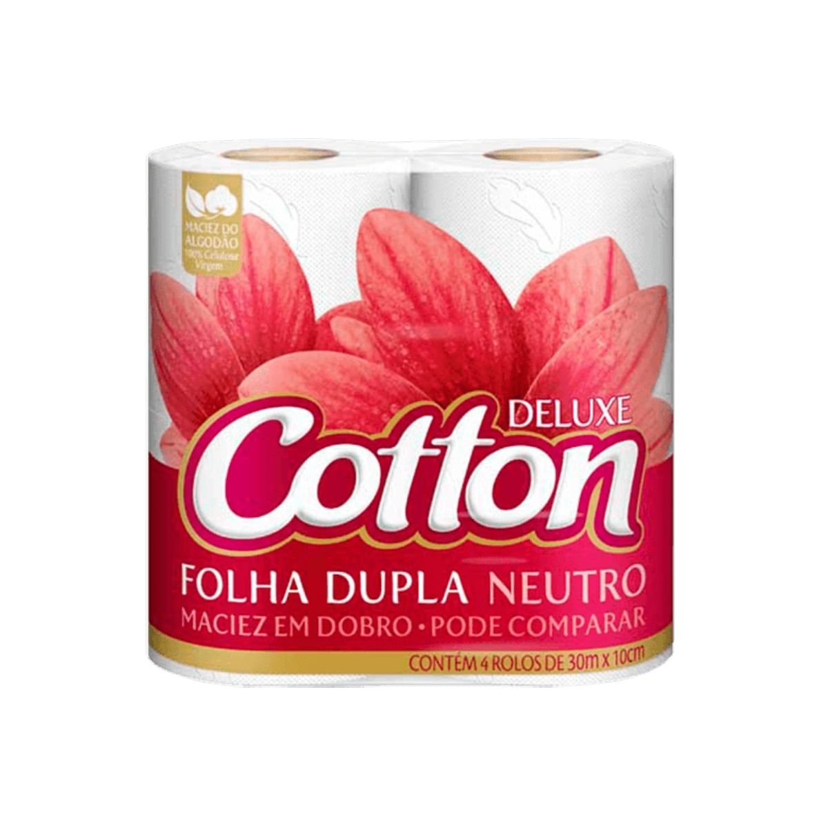 Papel Higienico Cotton Luxe Folha Dupla 30M Neutro C/4