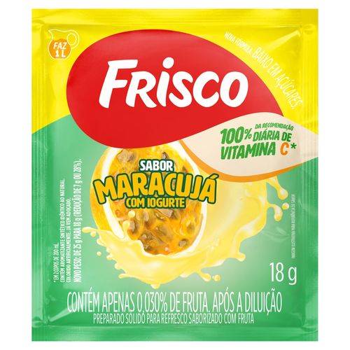 Refresco Em Po Frisco Maracuja Com Iogurte 18G