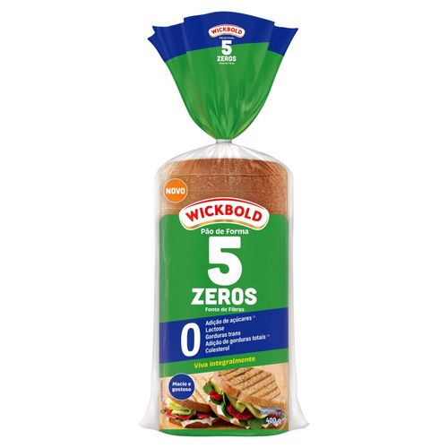 PAO DE FORMA WICKBOLD 5 ZEROS FONTE DE FIBRAS 400G