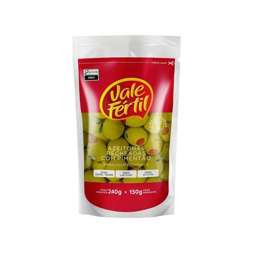 Azeitona Vale Fertil Rech Com Pimentao 200G