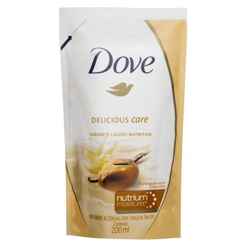 SABONETE LIQUIDO DOVE KARITE E BAUNILHA REFIL 200ML