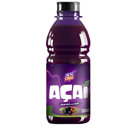 Refresco Crac Acai com Guarana Pet 200ML