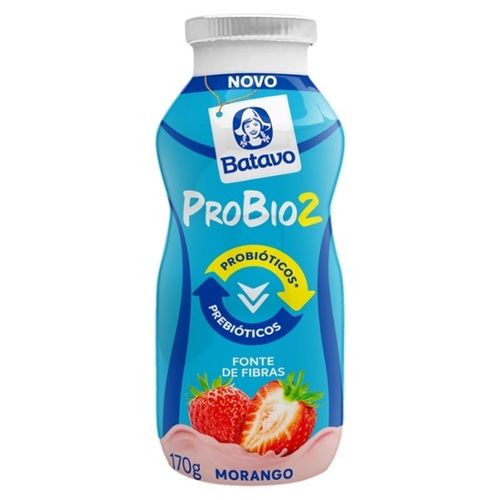 IOGURTE BATAVO PROBIO2 MORANGO 170G