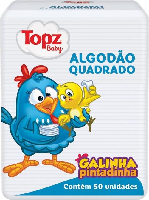 ALGODAO TOPZ QUADRADO GALINHA PINTADINHA C/50