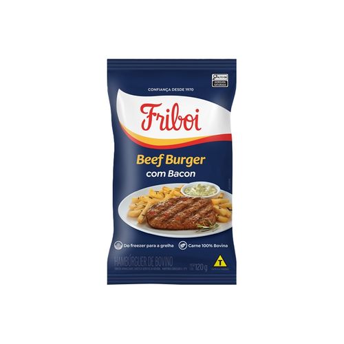 Hamburguer Friboi Beef Burguer Com Bacon 120G