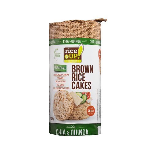 BISCOITO RICE UP ARROZ QUINOA E CHIA INTEGRAL 120G
