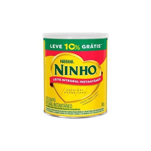 Leite Em Po Ninho Integral Instantaneo Lata 10%Des 380G
