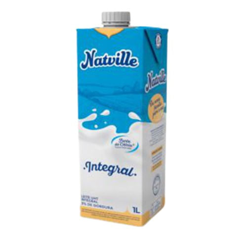 Leite Longa Vida Natville Integral Uht 1L