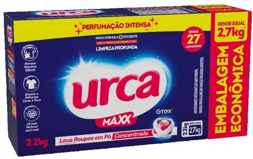 Detergente Em Pó Urca Maxxi Embalagem Economica 2,2KG