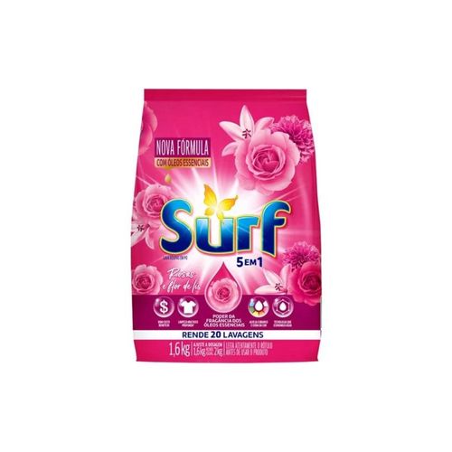 Detergente Em Pó Surf Rosas E Flor De Lis Sache 2,4KG