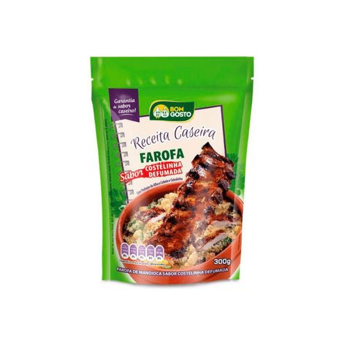 Farofa Pronta Bom Gosto Costelinha Defumada 300G