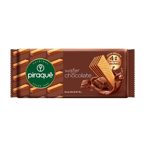 Biscoito Piraque Wafer Chocolate 100G