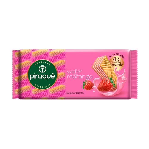 Biscoito Piraque Wafer Morango 100G