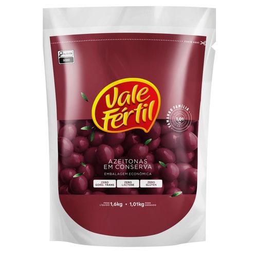 Azeitona Preta Vale Fertil C/Caroço Doypack 1,01KG