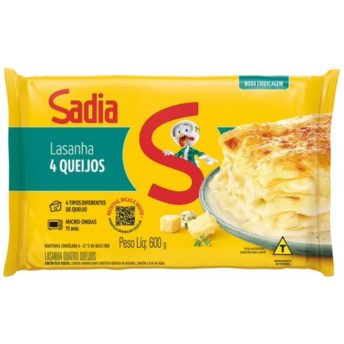 Lasanha Sadia 4 Queijos 600G