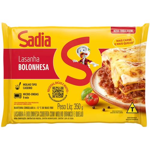 Mini Lasanha Sadia Bolonhesa 350G