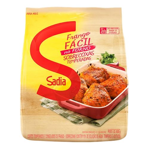 Frango Facil Sadia Sobrecoxa Temperada 800G