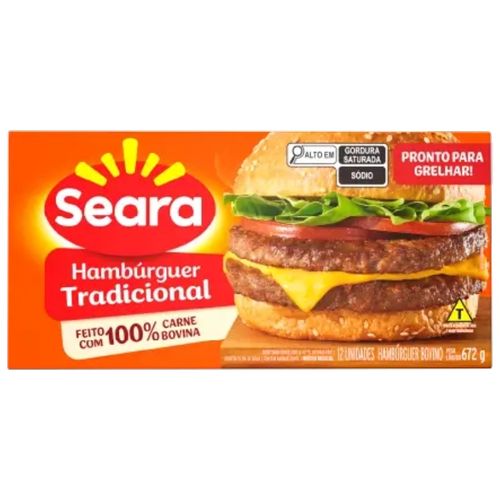 Hamburguer Seara Carne Bovina 672G