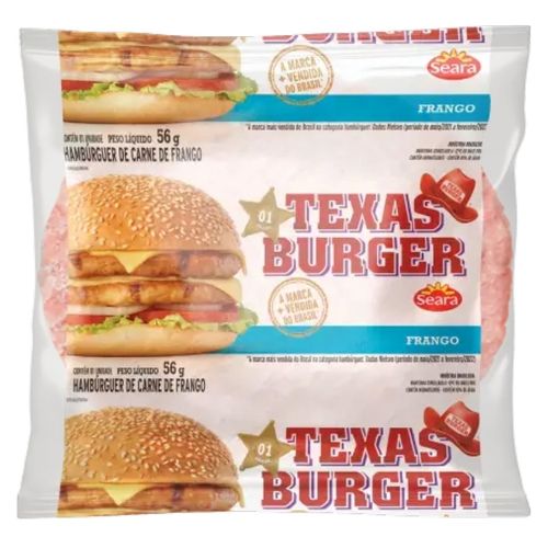 Hamburguer Seara Texas Burger Frango 56G