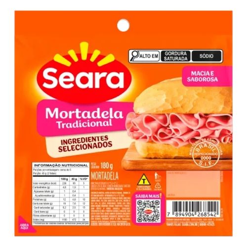 Mortadela Seara Tradicional Fatiada 180G