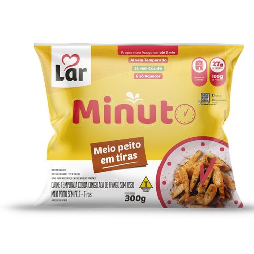 Meio Peito Lar Cozido Tiras Linha Minuto 300G