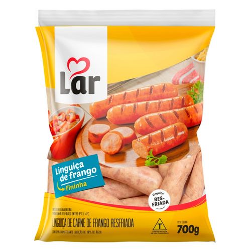 Linguiça Frango Lar Fina Congelado Pacote 700G