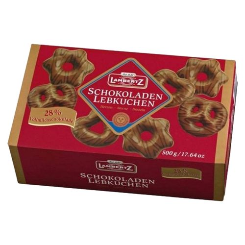 Bisc.Lambertz Pao de Mel C/Cobertura Chocolate 250G