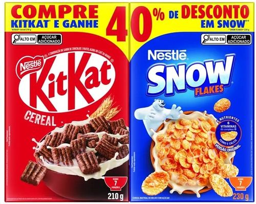 Kit Cereal kitkat+Snow Flakes 210+230G
