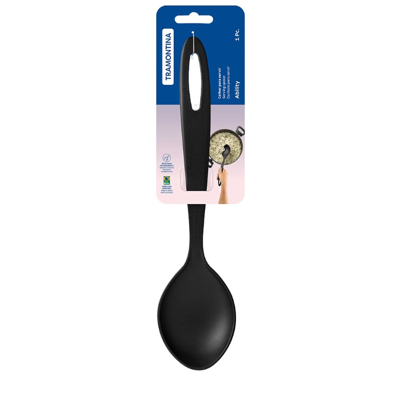 Colher-Para-Servir-Tramontina-Nylon-Preto-UNIDADE