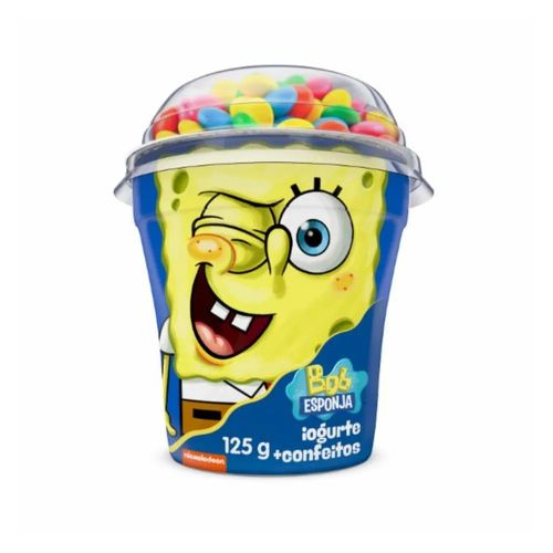 Iogurte Bob Esponja Mix Tradicional C/Confeito 125G