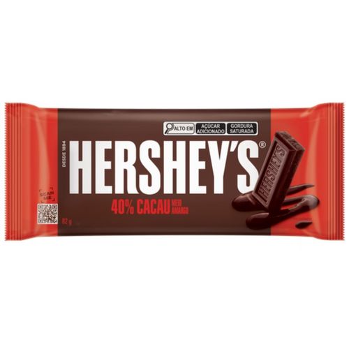 Chocolate Em Barra Hershey's Meio Amargo 82G