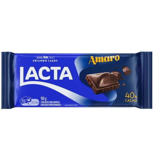 Chocolate Em Barra Lacta Amaro 90G
