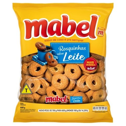 Biscoito Mabel Rosca Leite 600G