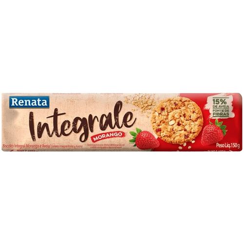 Biscoito Renata Integrale Morango/Aveia 150G