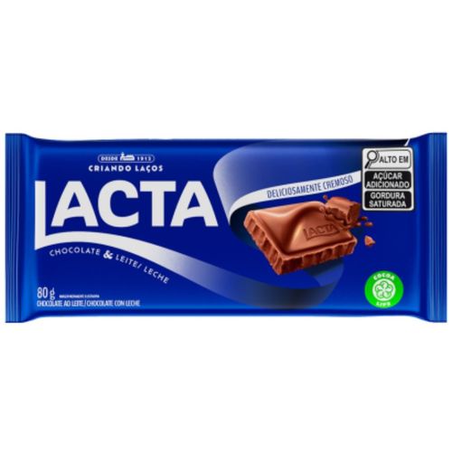 Chocolate Em Barra Lacta Ao Leite 80G