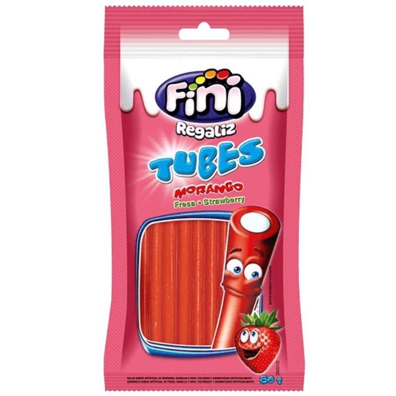 Balas-Fini-Gelatina-Tubes-Morango-80G