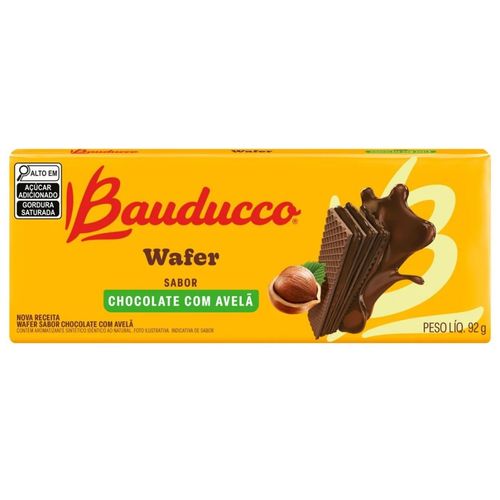 Biscoito Bauducco Wafer Chocolate e Avela 92G