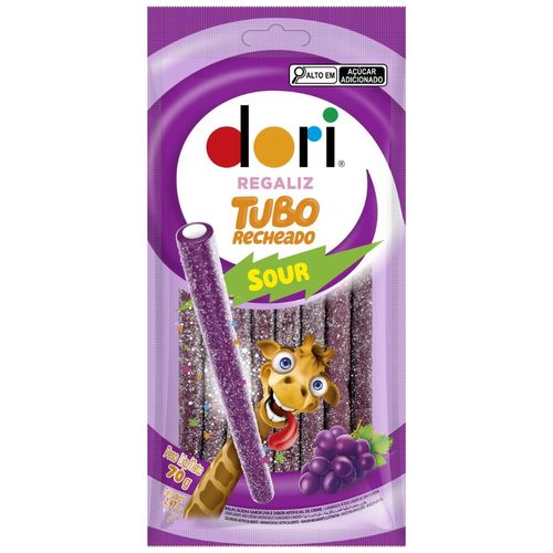 Balas Dori Regaliz Tubo Uva Acido 70G